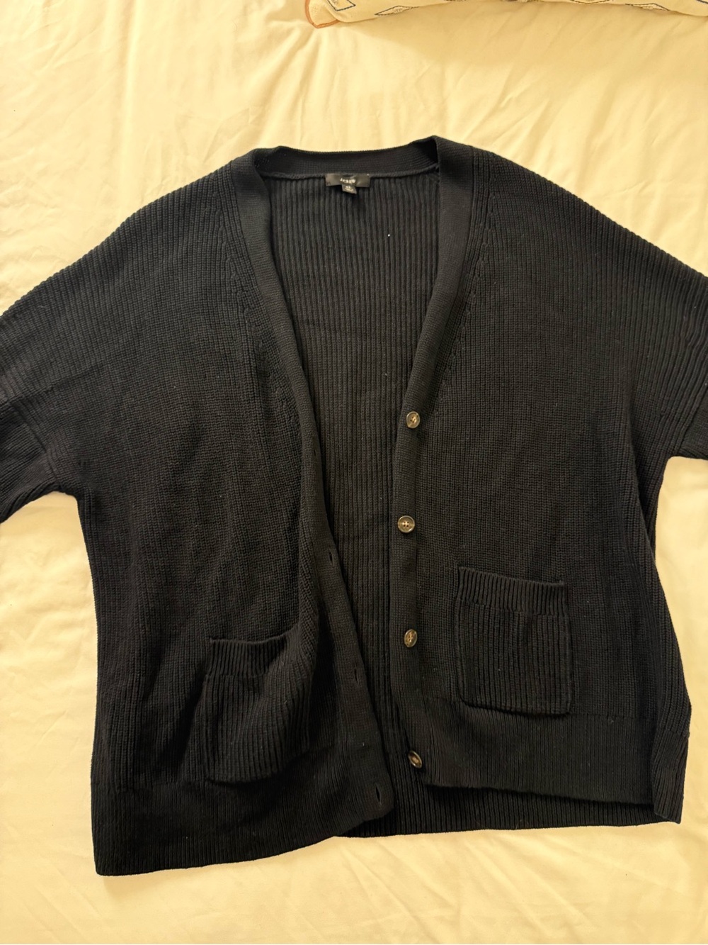 J. Crew Black Button-Front Women's Cardigan